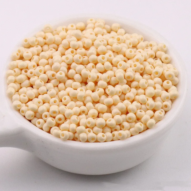 High-Quality Wear-Resistant Solid Color Glass Rice Beads