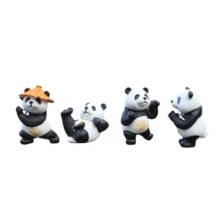 Panda-Themed Decorative Ornaments Set (Black)