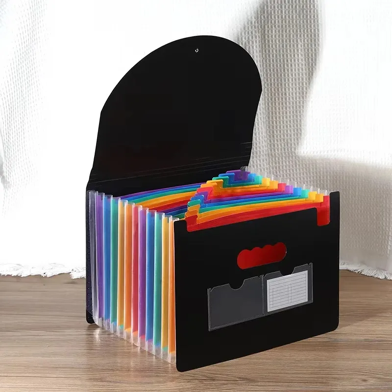 Organizzatore di file espandibile colorato - Cartella per fisarmonica con 13/25/37 tasche, portatile per fatture, ricevute e documenti
