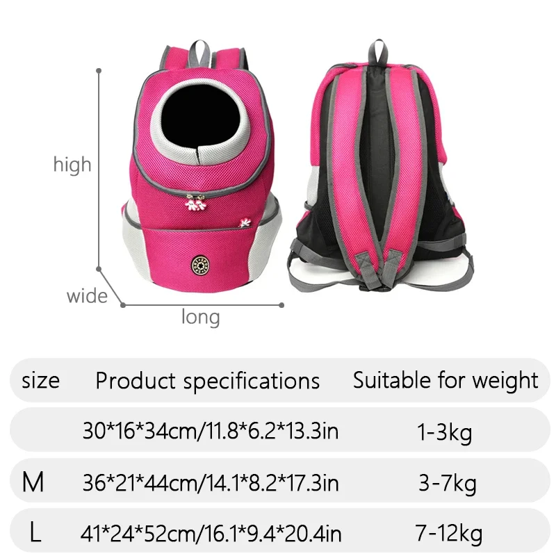 Double Shoulder Portable Outdoor Pet Bag Travel Backpack Dog Bag Outdoor Dog Carrier Pet Carrying Supplies Bags for Cat