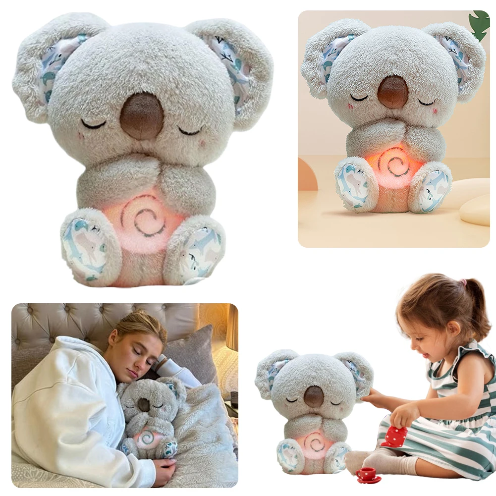 Cute-Koala-Baby-Sound-Machine-with-Music-Lights-Rhythmic-Breathing ...
