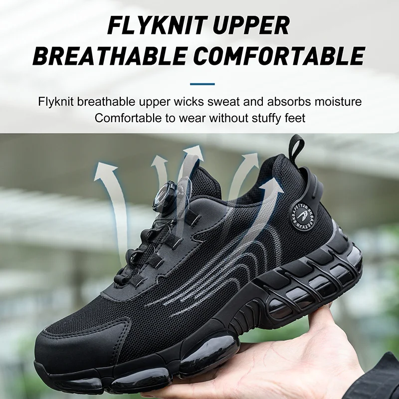 New Safety Boots Men Work Sneakers Indestructible Shoes Steel Toe Protective Boots Anti-smash Anti-puncture Work Tactical Boots BEST SELLERS