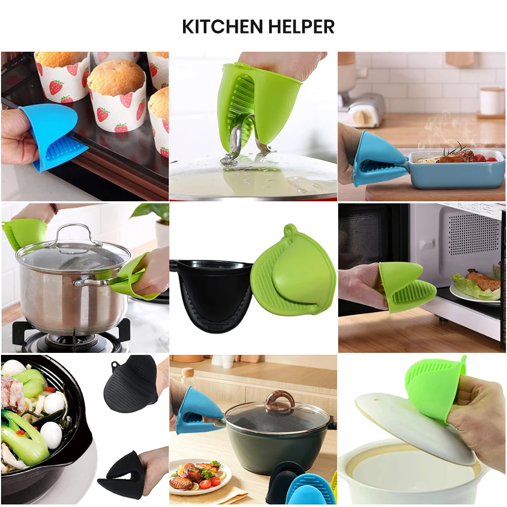 1pcAnti Scalding Clip high Temperature Resistant Silicone Heat Insulation Hand Clip Thickened Silicone Anti scalding Gloves