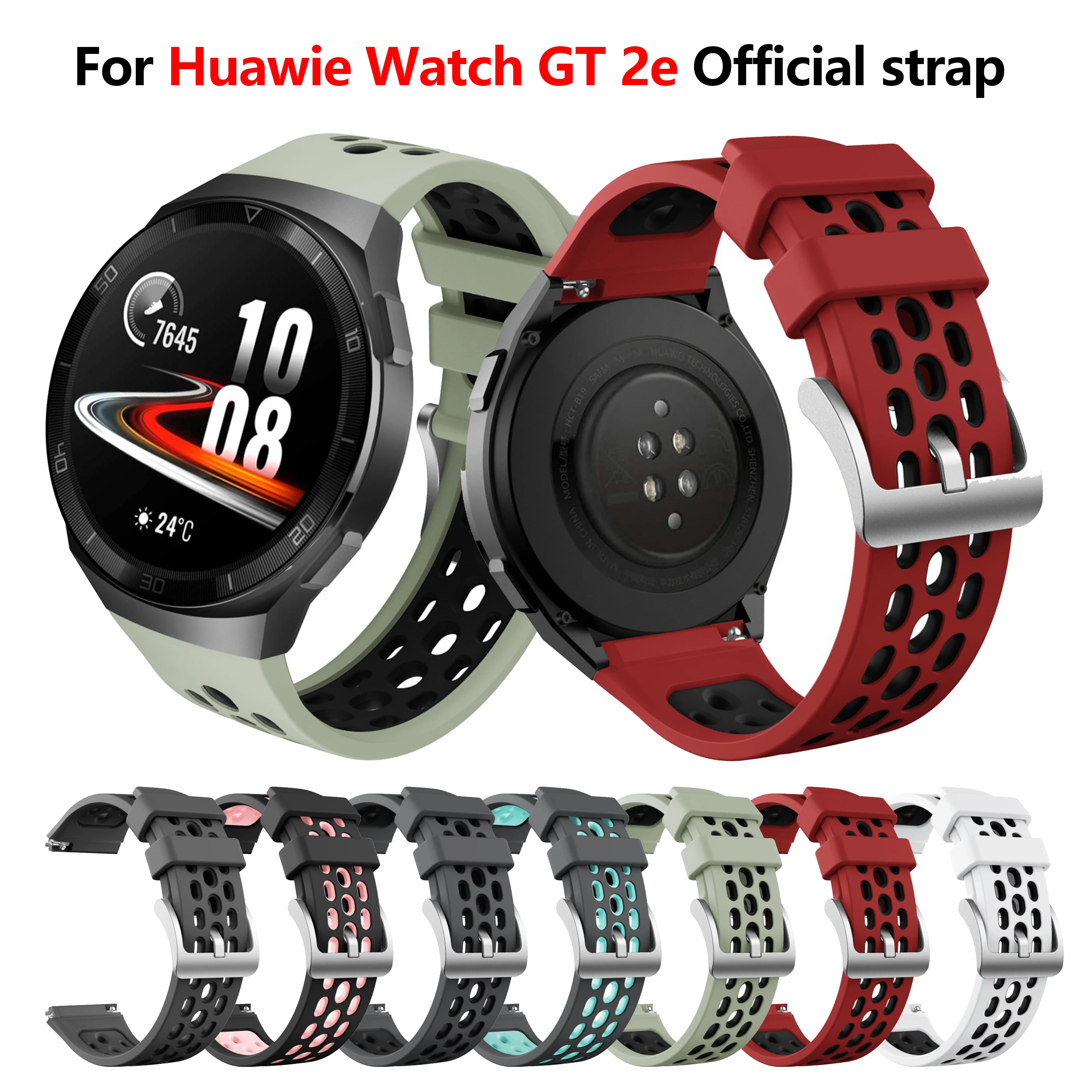 Per Huawei Watch Gt2E Smart Watch Cinturino Ufficiale Cinturino In Silicone Morbido Per Huawei Gt 2E Gt2E Cinturino Sportivo Traspirante Correa