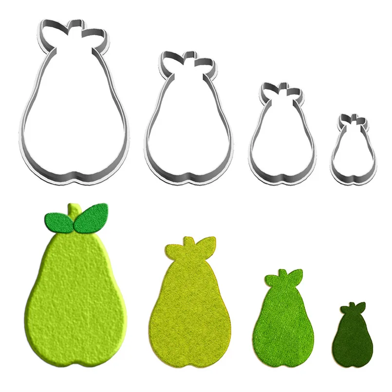 Four Specifications Cartoon Vegetables and Fruits,Fragrant Pear,Plastics Mould,Cake Fondant Tool,Cookie Sushi and Fruit Cutters