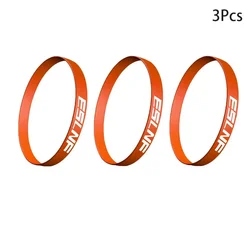 Waterproof Soft Silicone Sports Wristband (Orange 3Pcs)