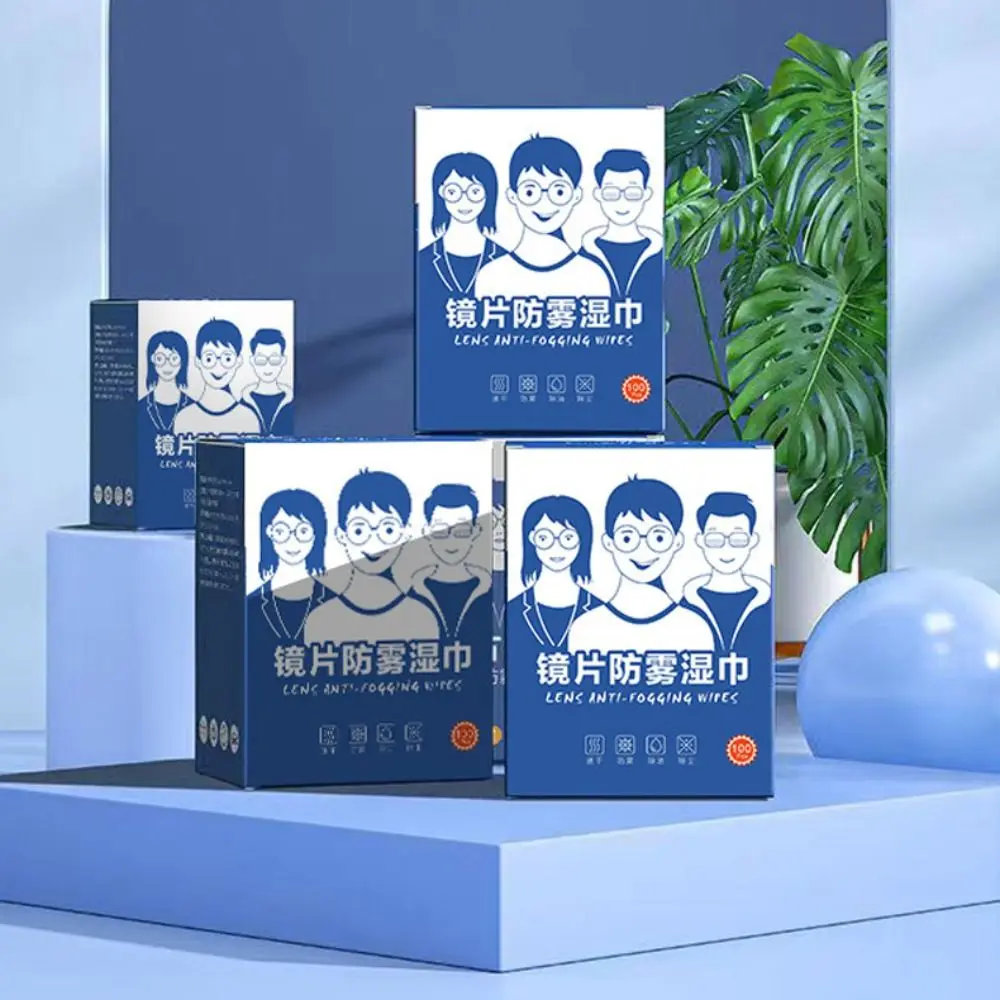 100Pcs Disposable Eyeglass Cleaning Pads Traceless Quick Drying Mobile Phone Screen Wipes Remove Oil Dust Removal