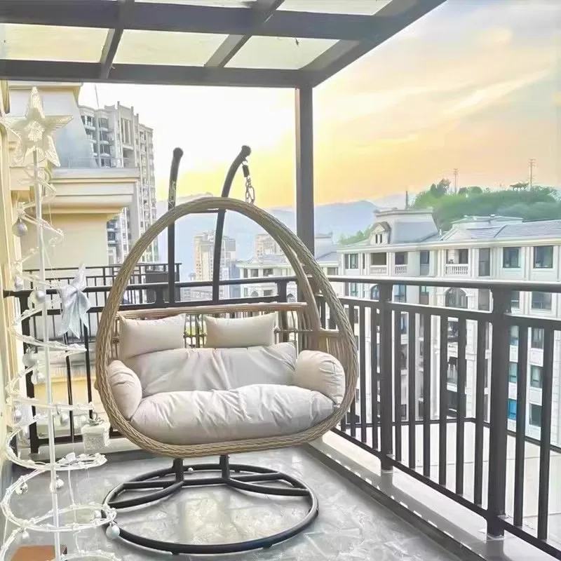 Swing Chair Outdoor Terraces Furniture Hanger Living Room Chairs Suspended Garden Rocking Porch Macrame Freestanding Bubble Tree