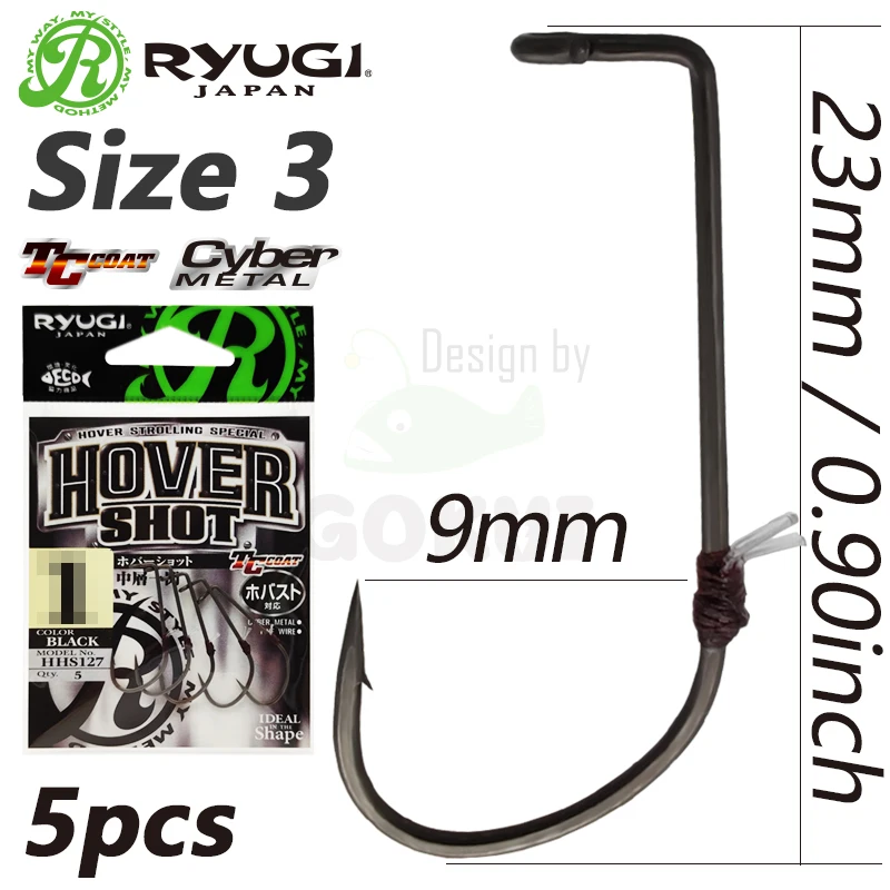 RYUGI-Hover Shot Hook FinDD Soft Lure Hook, Zander Fishing, DIY Weedless  Jighead, Hover Strolling Rig Fishing Goods, HHS127 - AliExpress