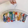 20Pegs Stainless Steel Clothes Drying Hanger Windproof Clothing Rack Clips Sock Laundry Airer Hanger Underwear Socks Holder 4