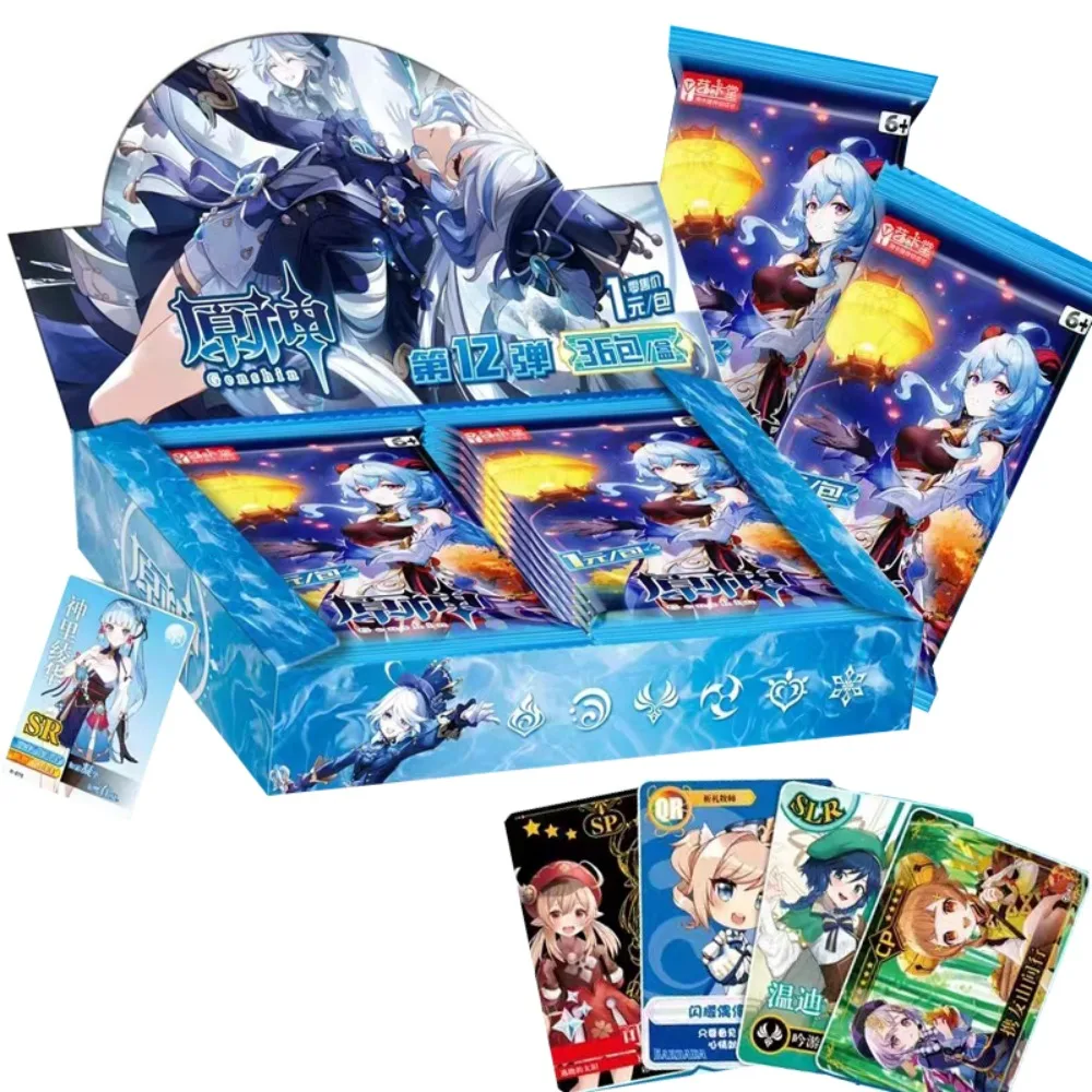 Nuovo Gioco Genshin Impact Cards Genuine Anime Games Character Pyrmont Kamisato Ayaka Amber Rare Hidden Card Regalo Di Compleanno Per Bambini