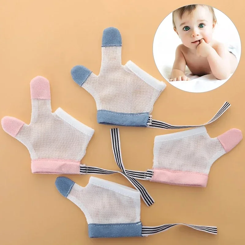 

1 Pair Baby Prevent Bite Fingers Nails Gloves for Children Infant Thumb Fingers Sucking Stop Gloves Kids Anti Biting Eat Hands