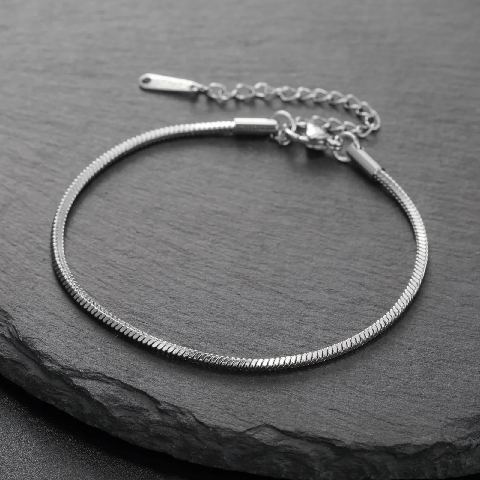 Skyrim Men Square Snake Bone Chain Bracelet Stainless Steel