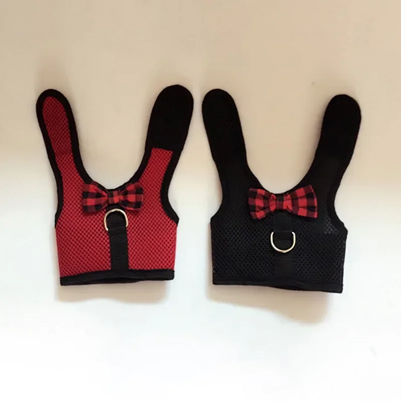 Pet Harness Rabbit Harness and Leash Set Rabbit Harness Set Small Pet Leash Pet Rabbit Hamster Mesh Soft Adjustable Harness Leash Ferret Guinea Pig Small Animal Walk Lead Bunny Pigs Chinchillas Necklace