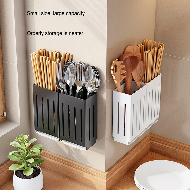 Kitchen Accessories Chopsticks Knife Rack Spoon Holder Wall Mounted Storage Knife And Fork Rack