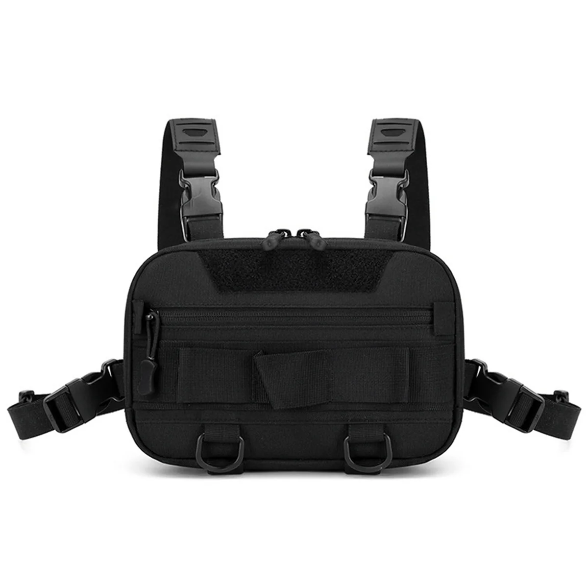 BAAU Rig Backpack Camping Recon Kit Bag Vest Front Pouch Multi-Purpose Daypack for Hiking Fishing Lure Pack,Black