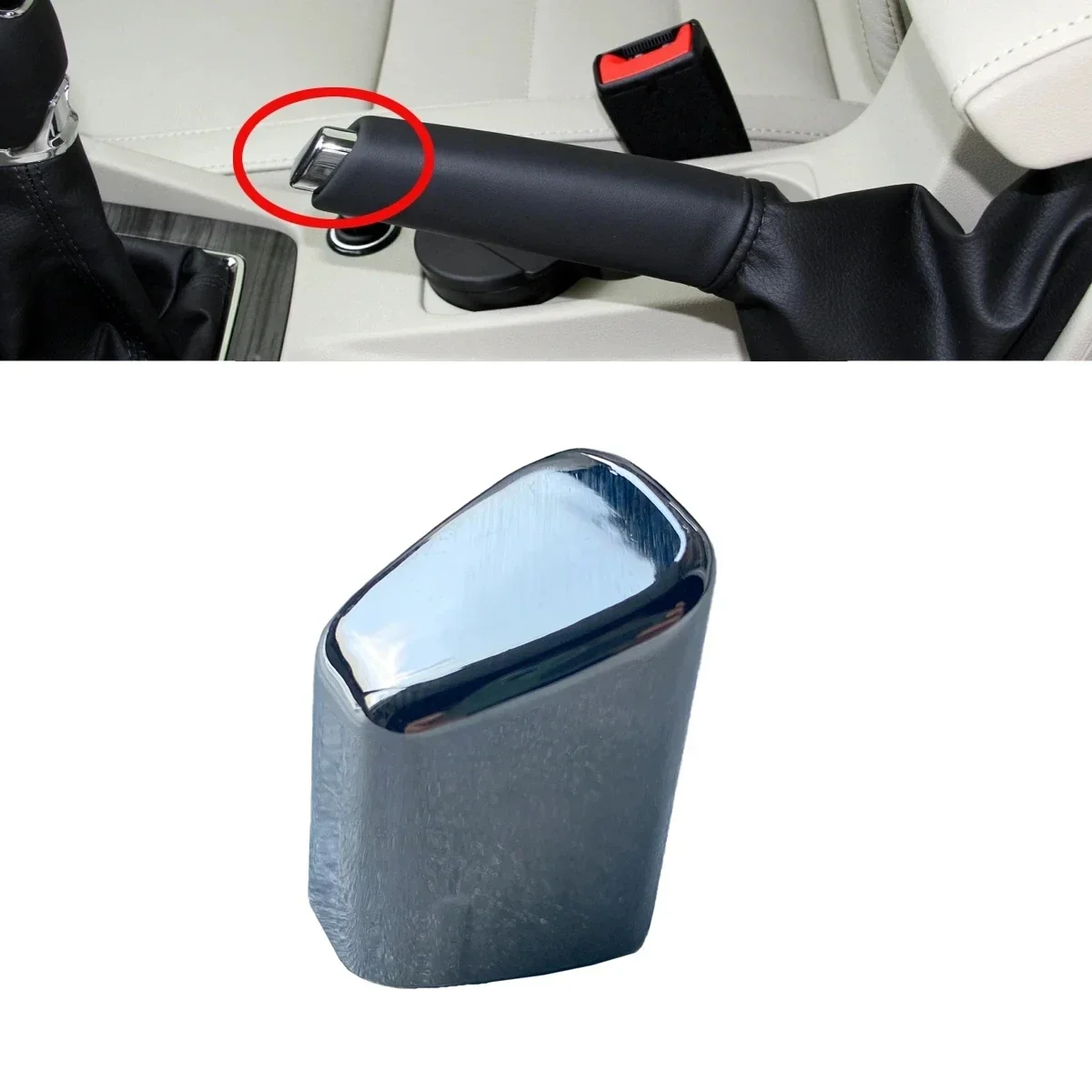 Skoda Octavia 3 A7 5E RS Combi Seat Leon 5F Mk3 New Silver Chrome Handbrake Handle Lever Release Button Cap Cover 5F0711333A