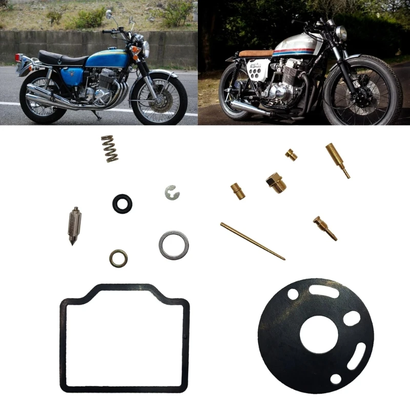

Motorcycle Carburetor Carb Gasket Rebuild Repair Resolving Oil Leakage Issues Improve Engine Function for CB750 CB750F
