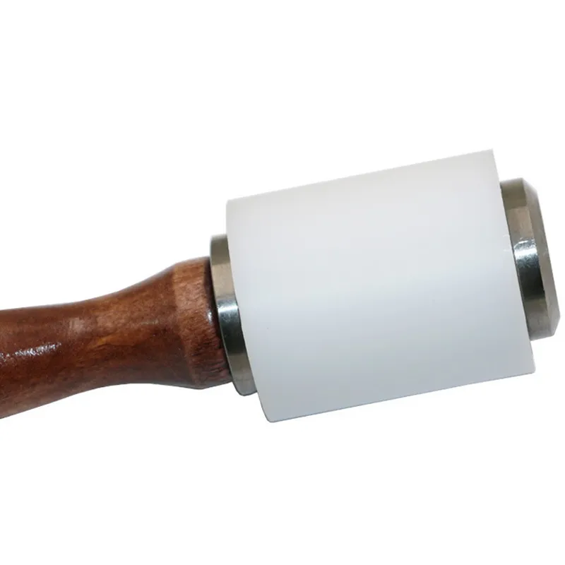 Nylon Hammer Leathercraft Carving Hammer Sew Leather Cowhide Tool Kit with Wooden Handle