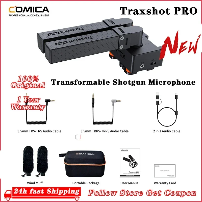 Comica Traxshot PRO Transformable Shotgun Microphone for Canon