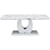 Modern Coffee Table Faux Marble Desktop Rectangular Center Table Tea Table Accent Furniture for Living Room Simple Assembly 47.2 3