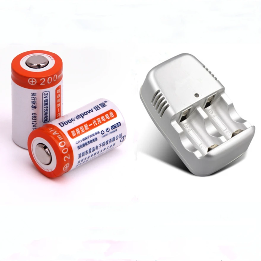 Chargeur USB Double Piles CR123/CR2 - Lithium - Neuf