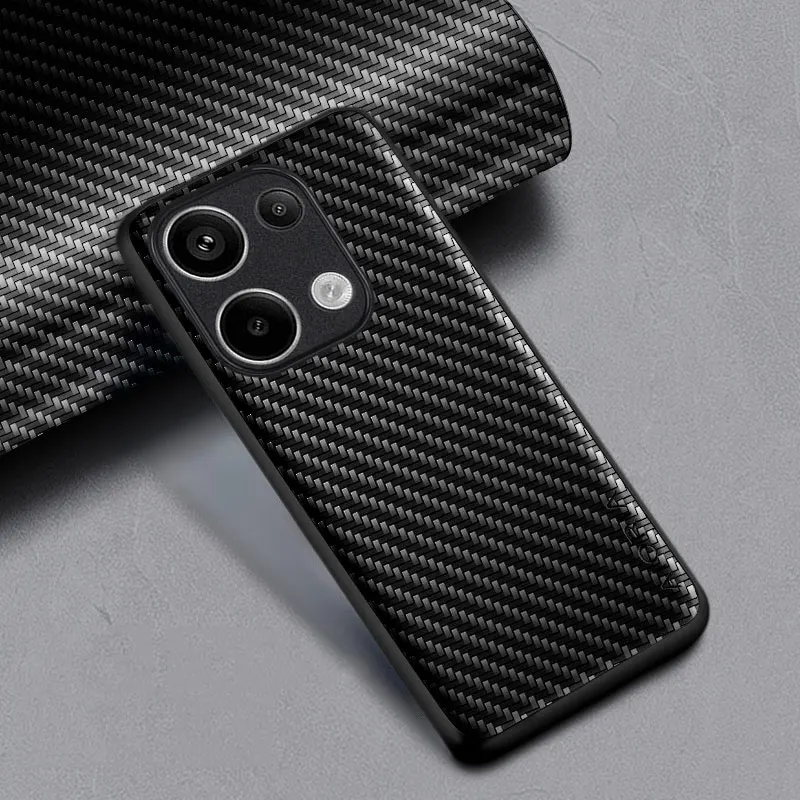 Carbon Fibre Shockproof Slim Non-Slip Full Body Protective Phone Case