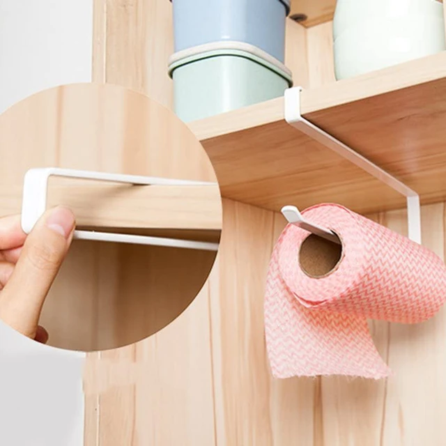 Kitchen Tissue Holder Paper Shelf Towel Holder Home Roll Paper Hanging Rack  Kitchen Bathroom Cabinet Door Hook Holder Organizer - AliExpress
