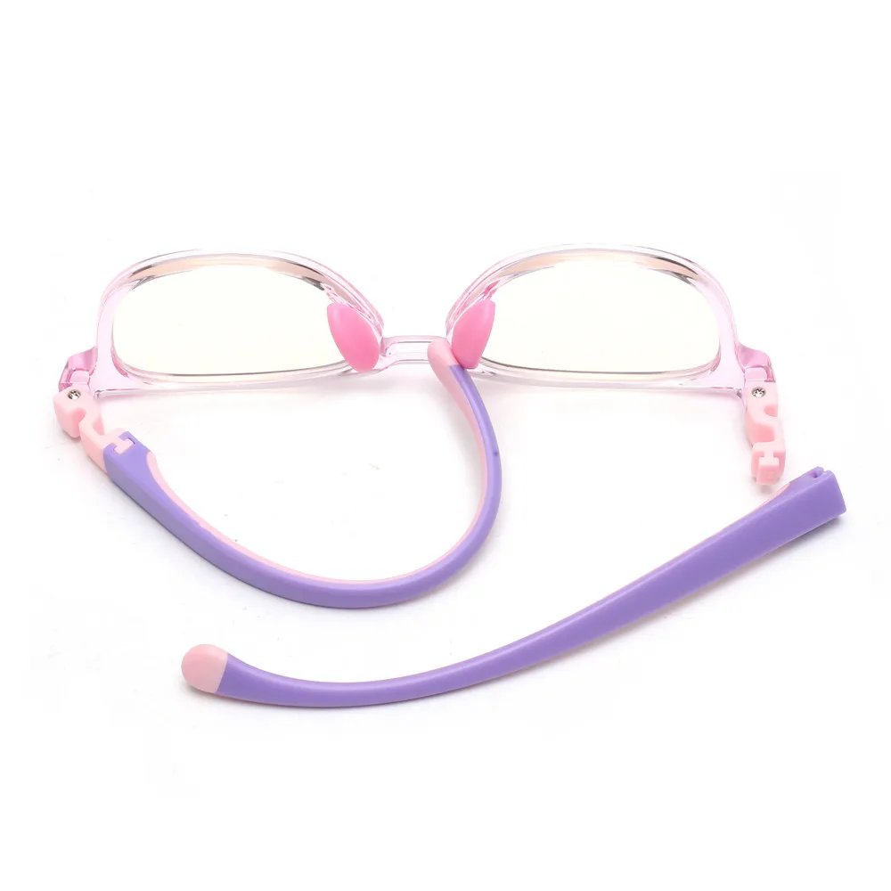 Blue Light Blocking Glasses JM Square Children Anti Blue Light Blocking TR90 Detachable Legs Computer Gmaing