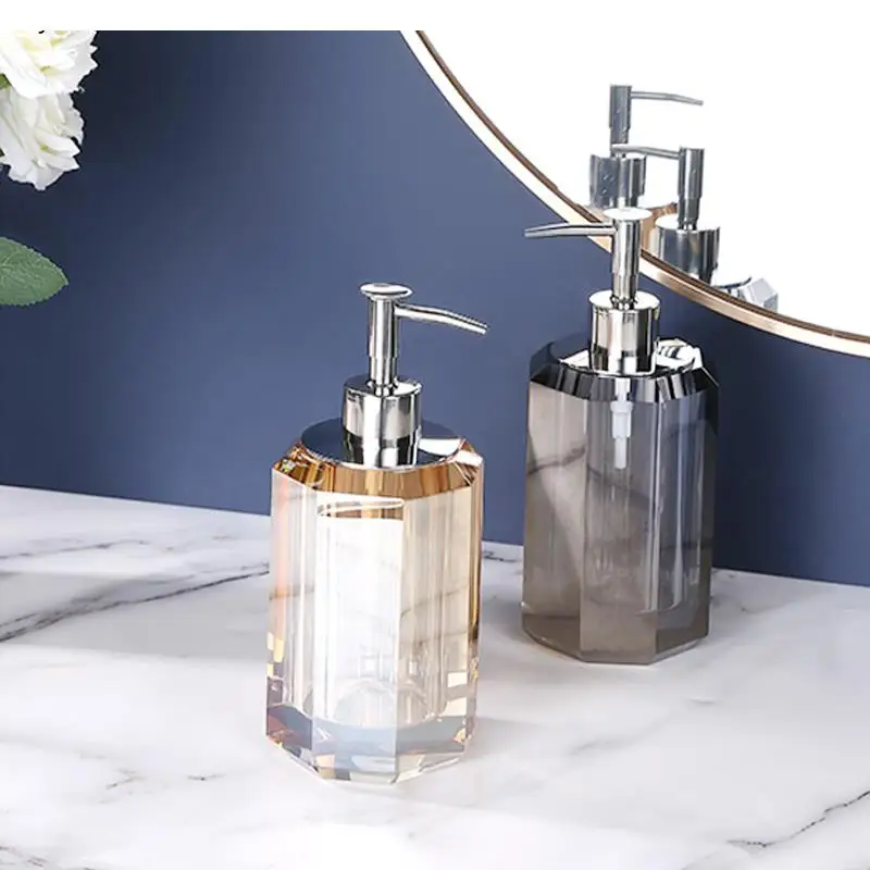 

Light Luxury High-end Crystal Lotion Bottle 300ml Hand Sanitizer Sub-bottling Press Bottle Bathroom Decoration Accessories