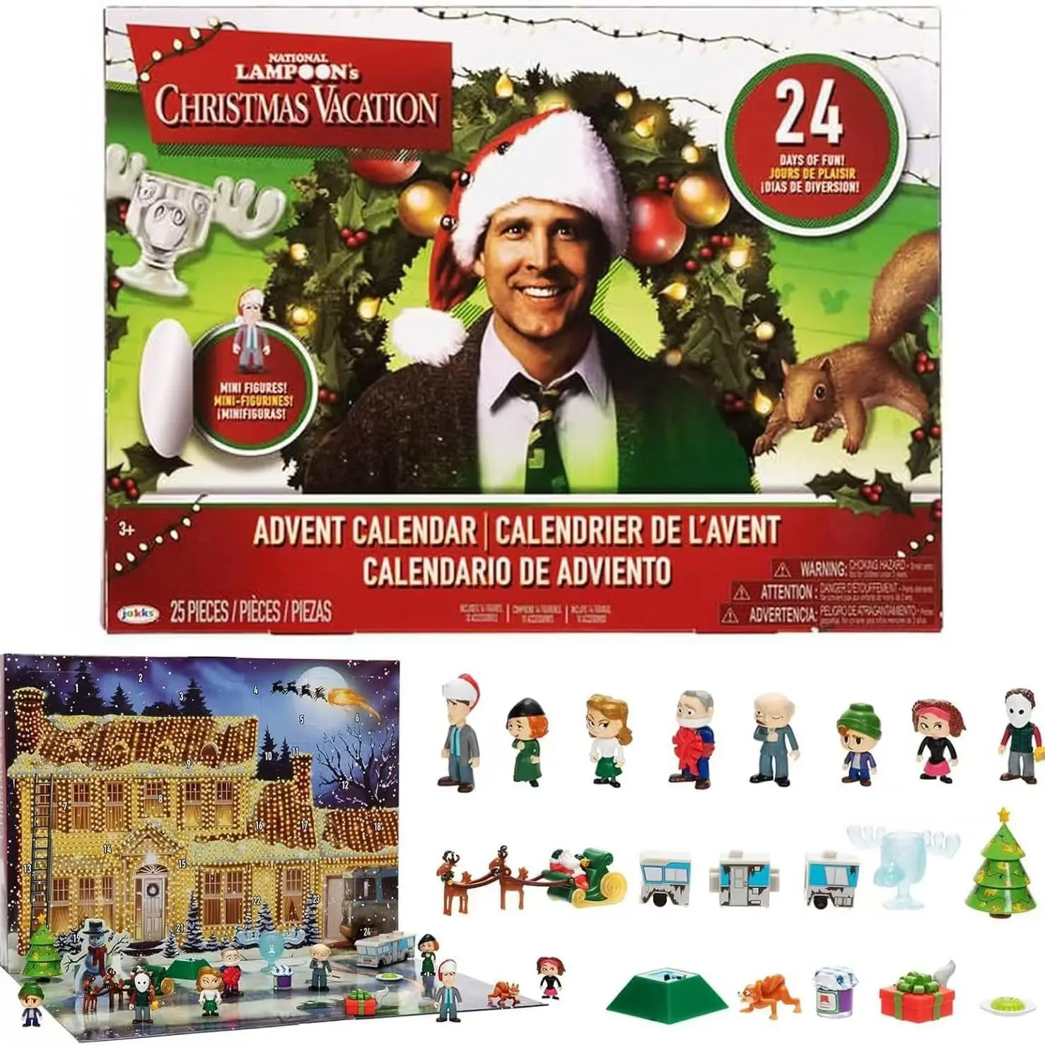 New 24 Day Christmas Vacation Advent Calendar, Christmas Vacation Figures And Accessories Countdown Calendar Gift