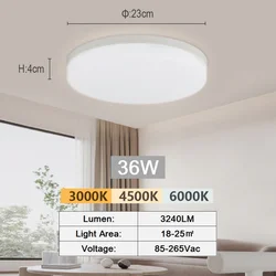 Sleek Adjustable LED Ceiling Light Flush Mount (Warm light)