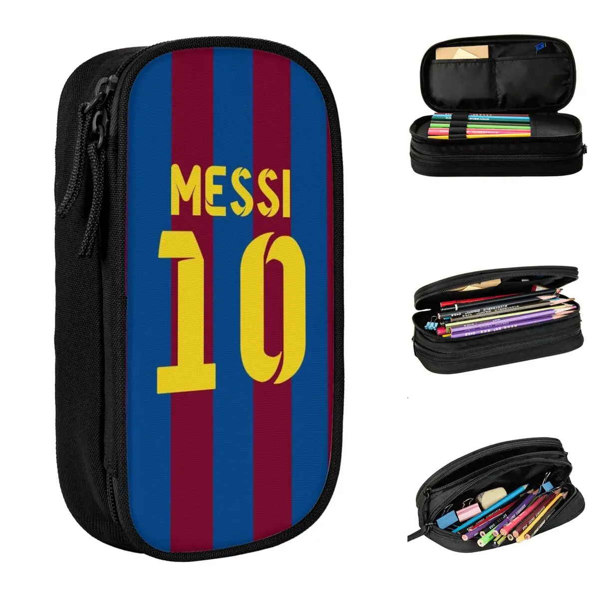 Creative Argentina number 10 football soccer pencil case Pencil pouch Pen for student Large storage bag School gifts Stationery