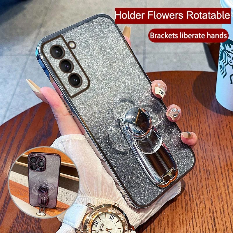 Custodia Porta Telefono Con Placcatura A Mulino A Vento Per Samsung Galaxy S22 S22Plus S23Fe S22Ultra S21Plus S23Fe S20Ultra S21Fe S23 Cover