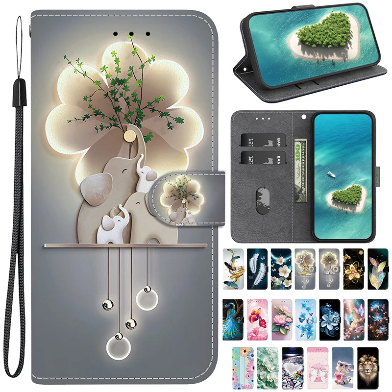 Leather Phone Case with Card Slot Wallet Cover