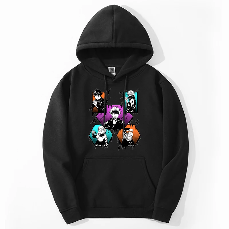 

Jujutsu Kaisen Winter Hoodies Sweatshirts Men Women Gojo Satoru Anime Graphic Streetwear Harajuku Fleece Tracksuit Moletom