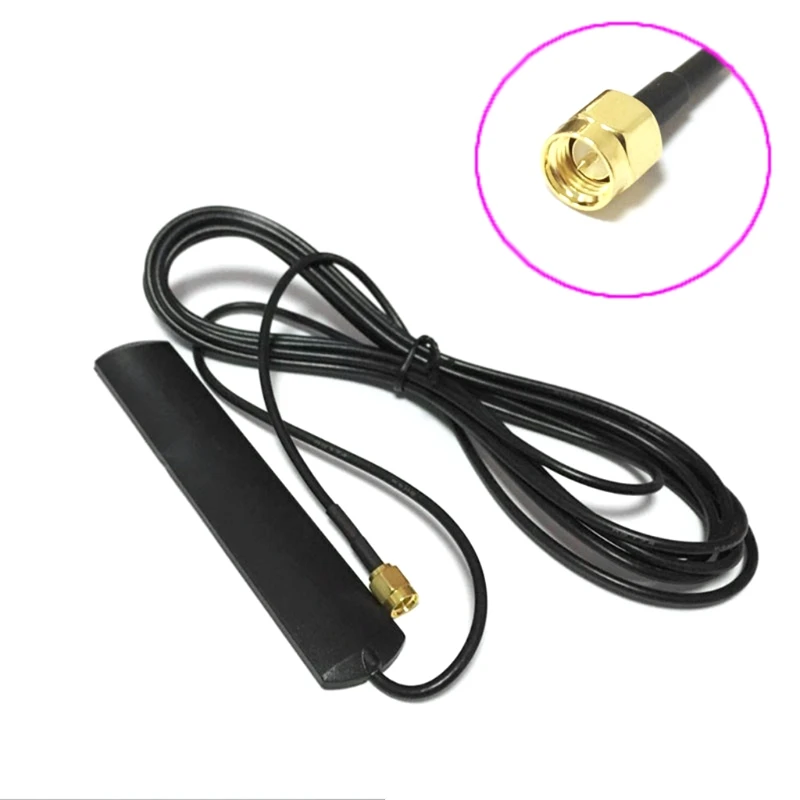 

Universal Car Vehicle GSM Patch Antenna SMA Male Connector Adhesive Mount