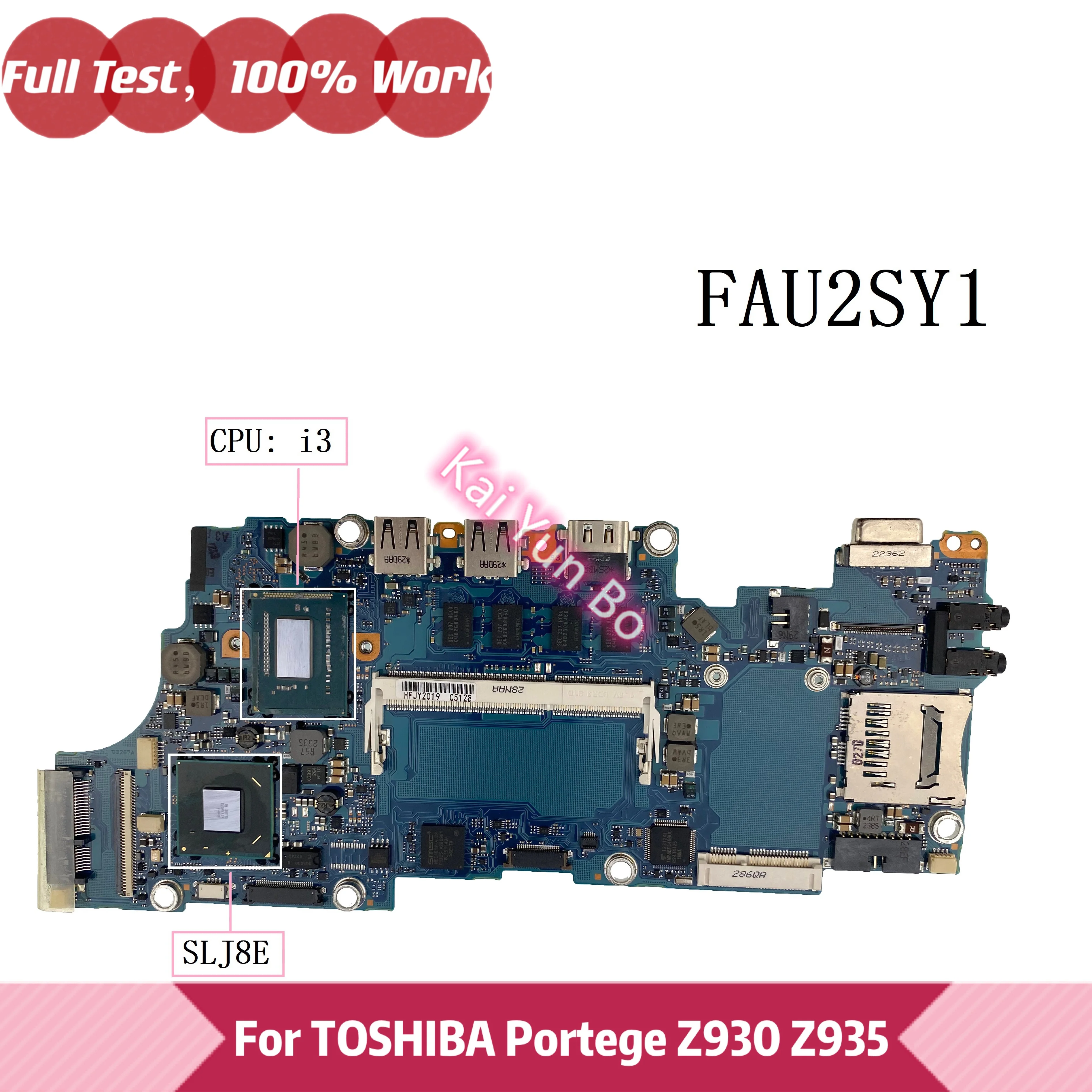 

FAU2SY1 A3267A Mainboard For Toshiba Portege Z930 Z935 z930-147 Laptop Notebook PC Motherboard with i3 CPU QM77 100% Tested OK