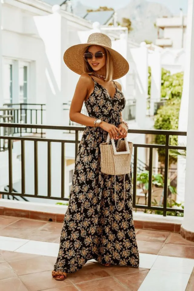 Ladmous Prendisole Donna Con Spalline Sottili E Tasche | Abito Estivo Boho In Bianco Taglia L