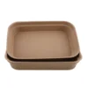 2Pcs Spacious Pulp Cat Litter Box with High Sides Splash Proof for Large Cats Easy Maintenance Open Top Lightweight for Home Or 5