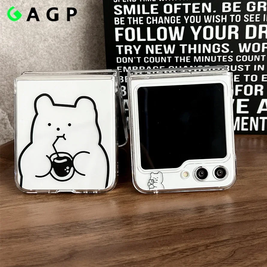 Cute Bear Transparent Pearl Bracelet Case - Cartoon Clear Cover