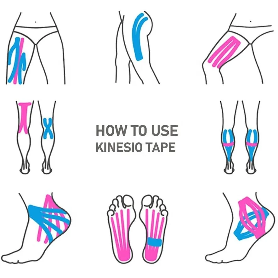 Kinesiology Tape Athletic Recovery Elastic Adhesive Muscle Pain Relief Knee Pads Water-proof Support Gym Fitness Bandage sports tape kinesiology tape self adhesive tape self adhesive bandage elastic bandage