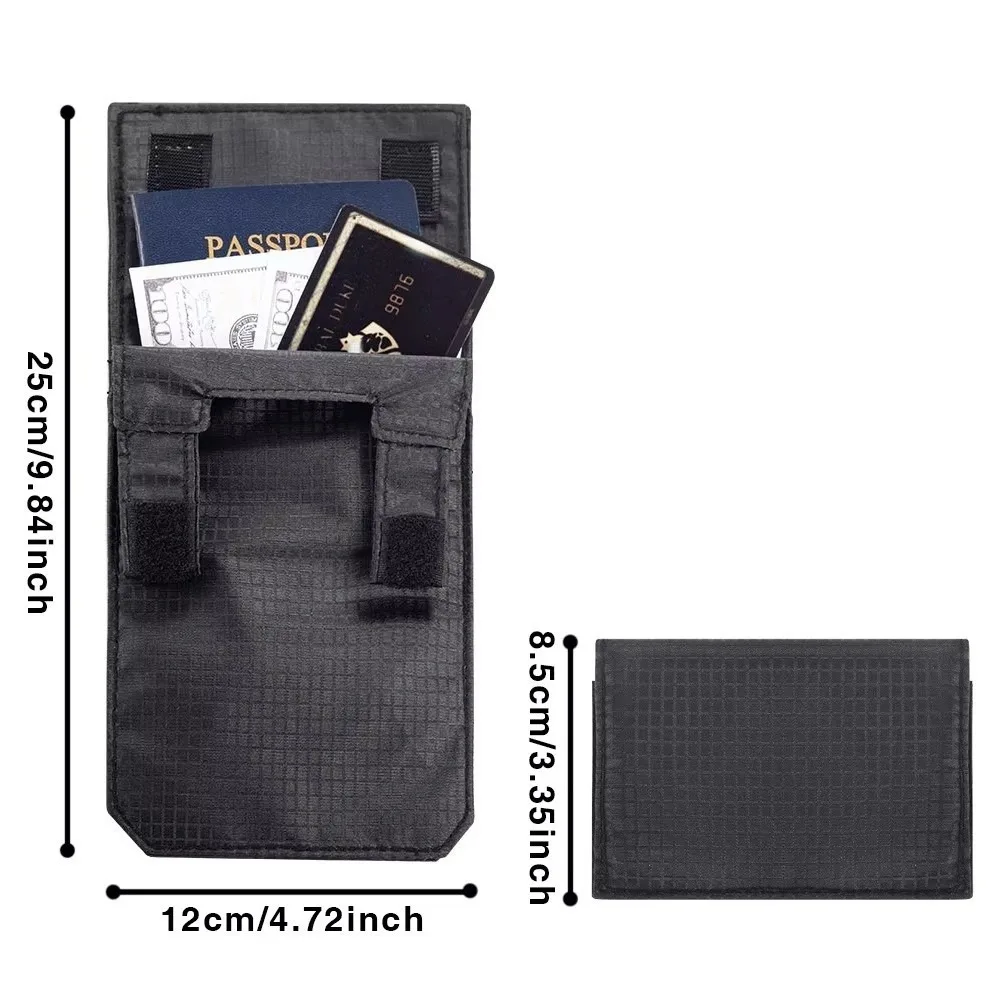 2026 Black Slim Belt Wallet Zero Bulk Anti Theft Belt Clip Mini Belt Wallet Hook and Loop Closure Hidden Compartment Belt Wallet 1