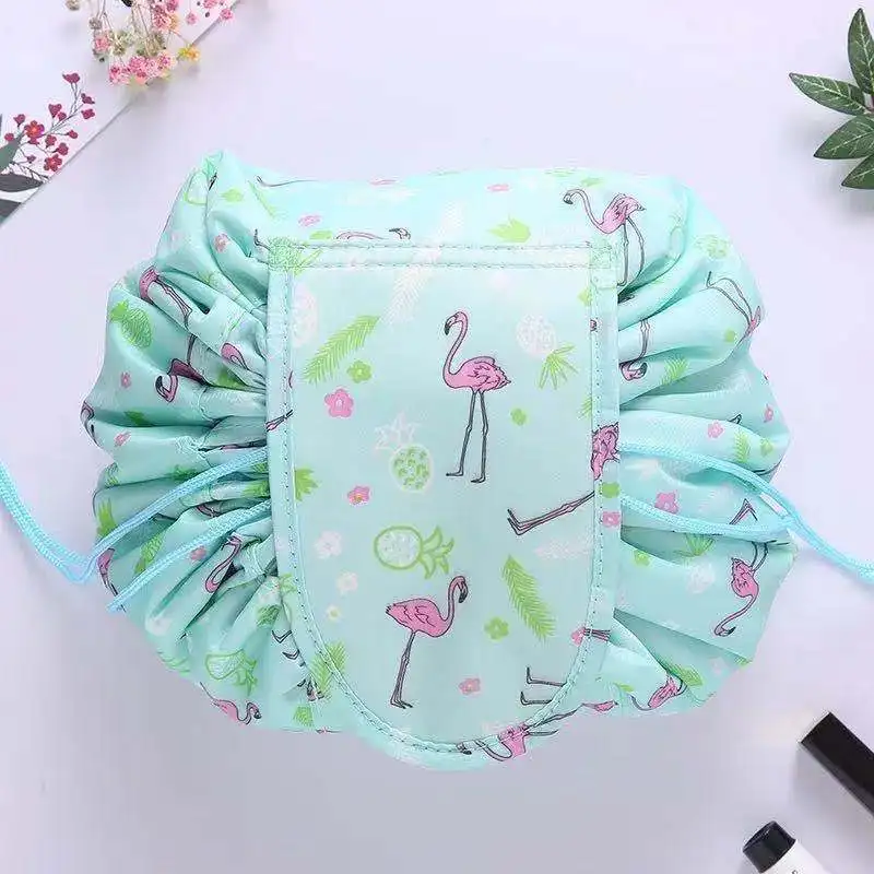 Women's Waterproof Drawstring Travel Cosmetic Organizer Bag