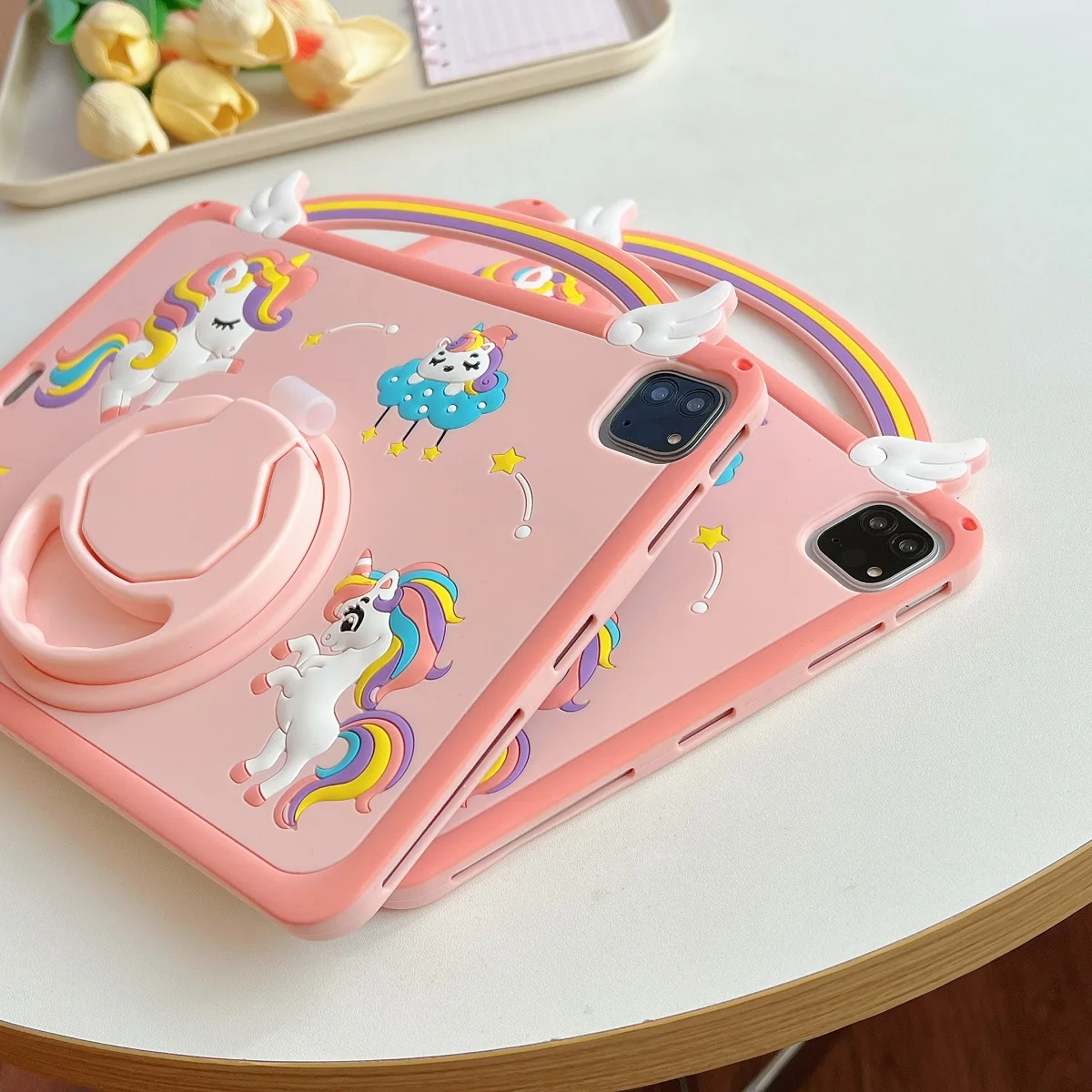 Children's Rotating Stand Case with Adorable Design