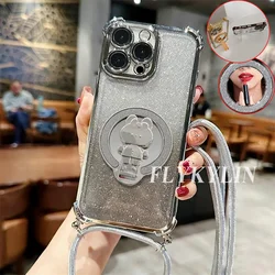 Rabbit Mirror Holder with Long Back Rope & Glitter Paper Soft Shell Case - Note 14 4G (163.3) (1)