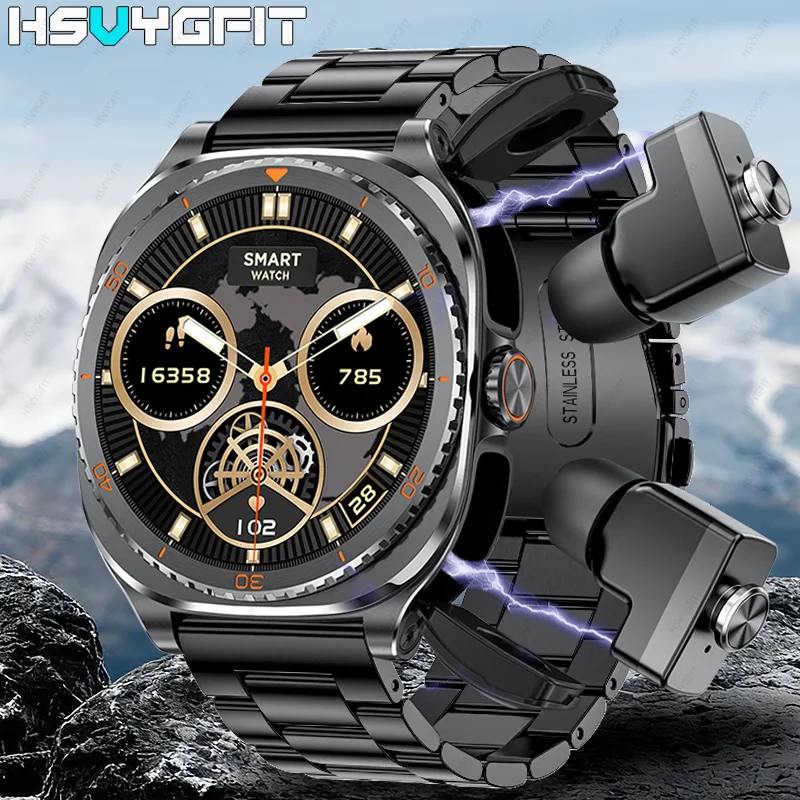 watch earphones 2-in-1 smartwatch, Health monitoring device, wireless calling, 100+sports thumbnail 4