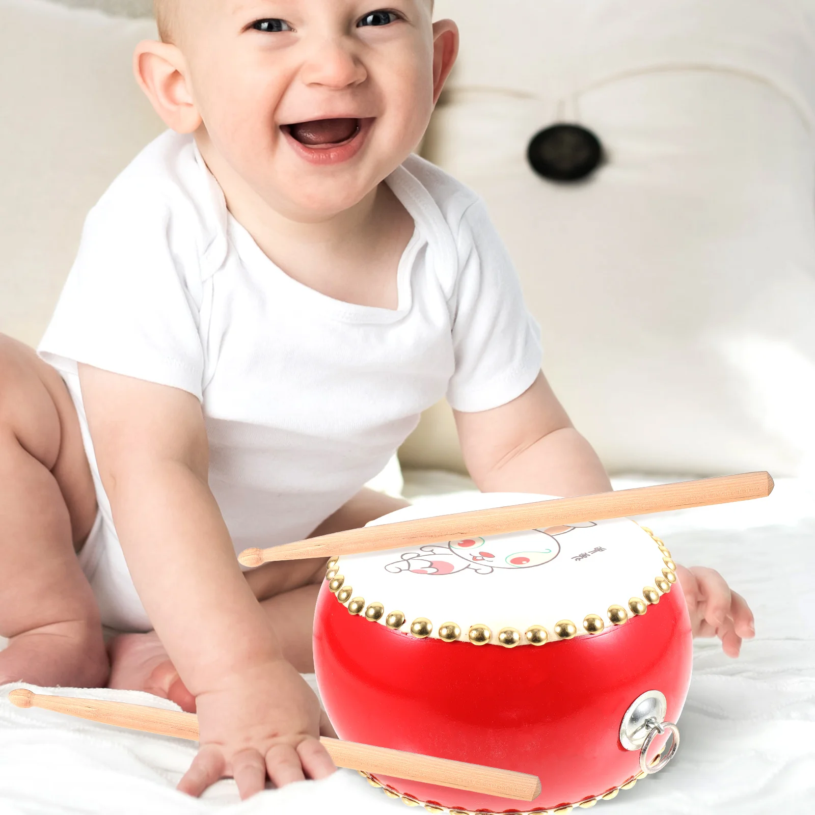 

Drum Musical Instruments Supply Educational Percussion Toy Wood Toddler Plaything for Children