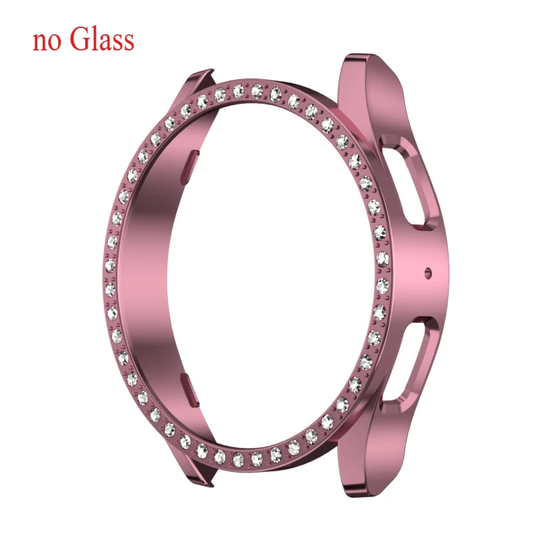 Diamond-Encrusted Protective Watch Case - Plastic Hard Bumper, Shiny Finish