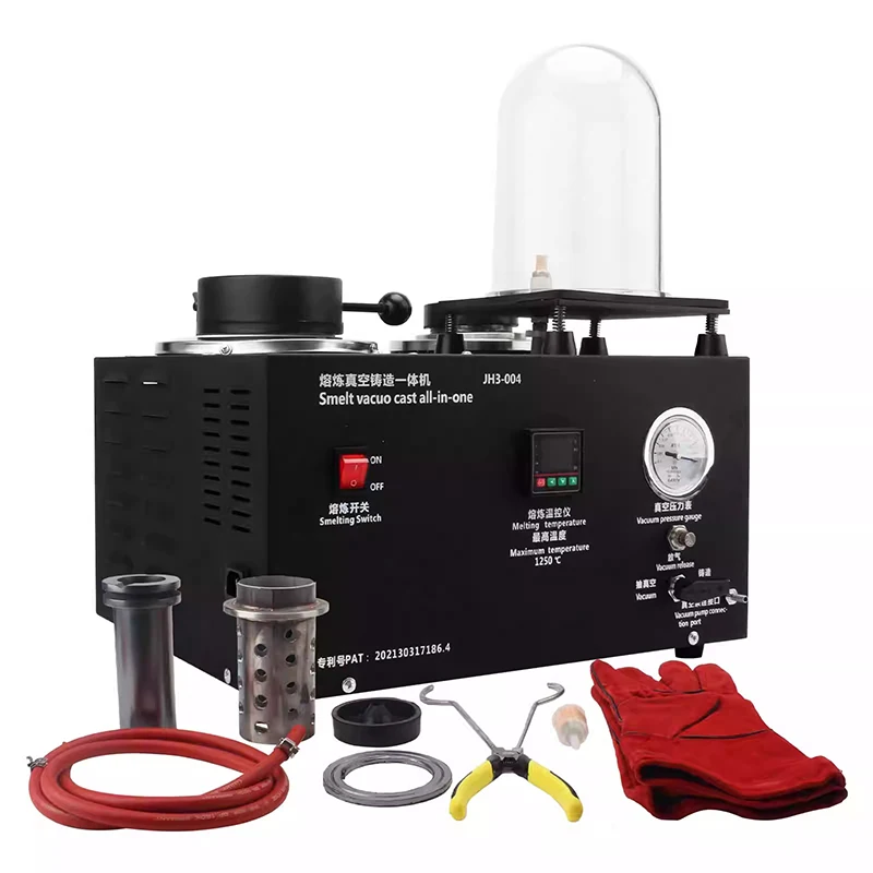 

3-in-1 casting machine, vacuum jewelry plaster mold equipment, one-piece casting gold melting furnace